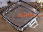 Eco-friendly wholesale travel cosmetic bag clear zipper pvc cosmetic bag for