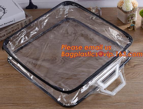 Eco-friendly wholesale travel cosmetic bag clear zipper pvc cosmetic bag for