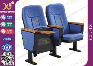 Quality Guest Church Hall Chairs With Arm U Legged / Fabric Covered Chair wholesale