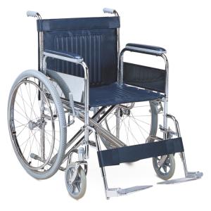 Quality Heavy Duty Folding Steel Wheelchair 20inch Seat Solid Castor 93cm wholesale