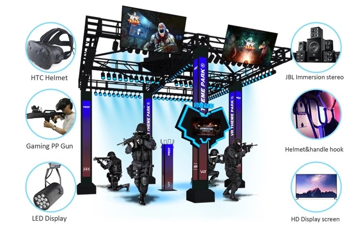 Commercial Escape Room Big VR Standing Platform 9D VR Station Space HTC VIVE Virtual Reality System