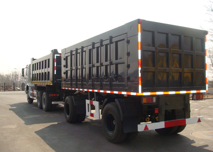 30ft Drawbar Steel Box Full truck Trailer With 3 Axles