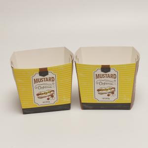 Quality Fried Chicken Disposable Kraft Paper Box , Square Fast Food Take Out Paper Box wholesale