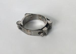 Quality 55-65MM Adjustable Double Bolt Band Heavy Duty Hose Clamps Stainless Steel wholesale