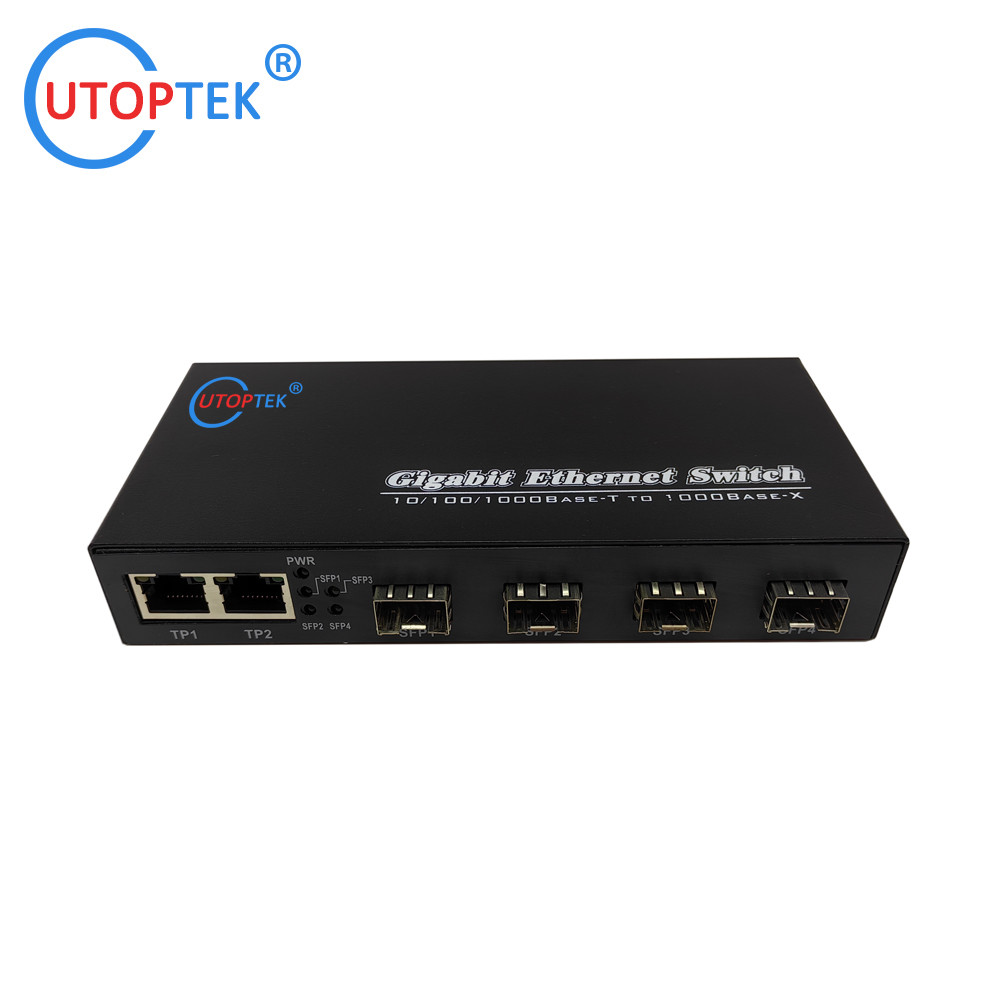 10/100/1000Mbps 3port RJ45+4port SFP/SC fiber ethernet media converter switch normal switch