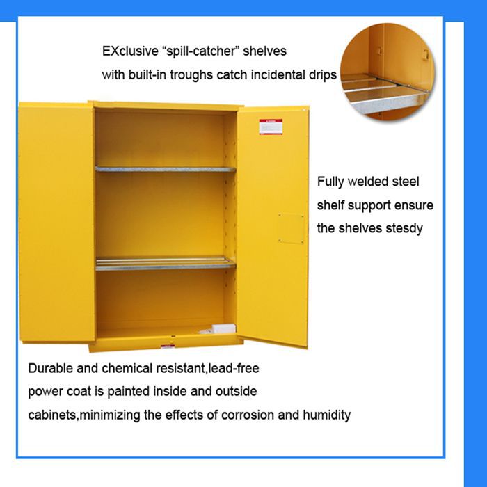 Yellow Flammable Industrial Lab Furniture Stainless Steel Material