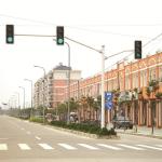 Outdoor Single Arm Galvanized Traffic Light Post Energy Saving
