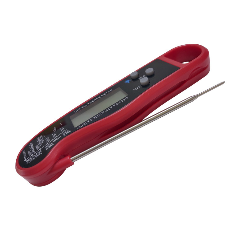 Bright Backlight Bbq Meat Thermometer Built - In Bottle Opener Red Color