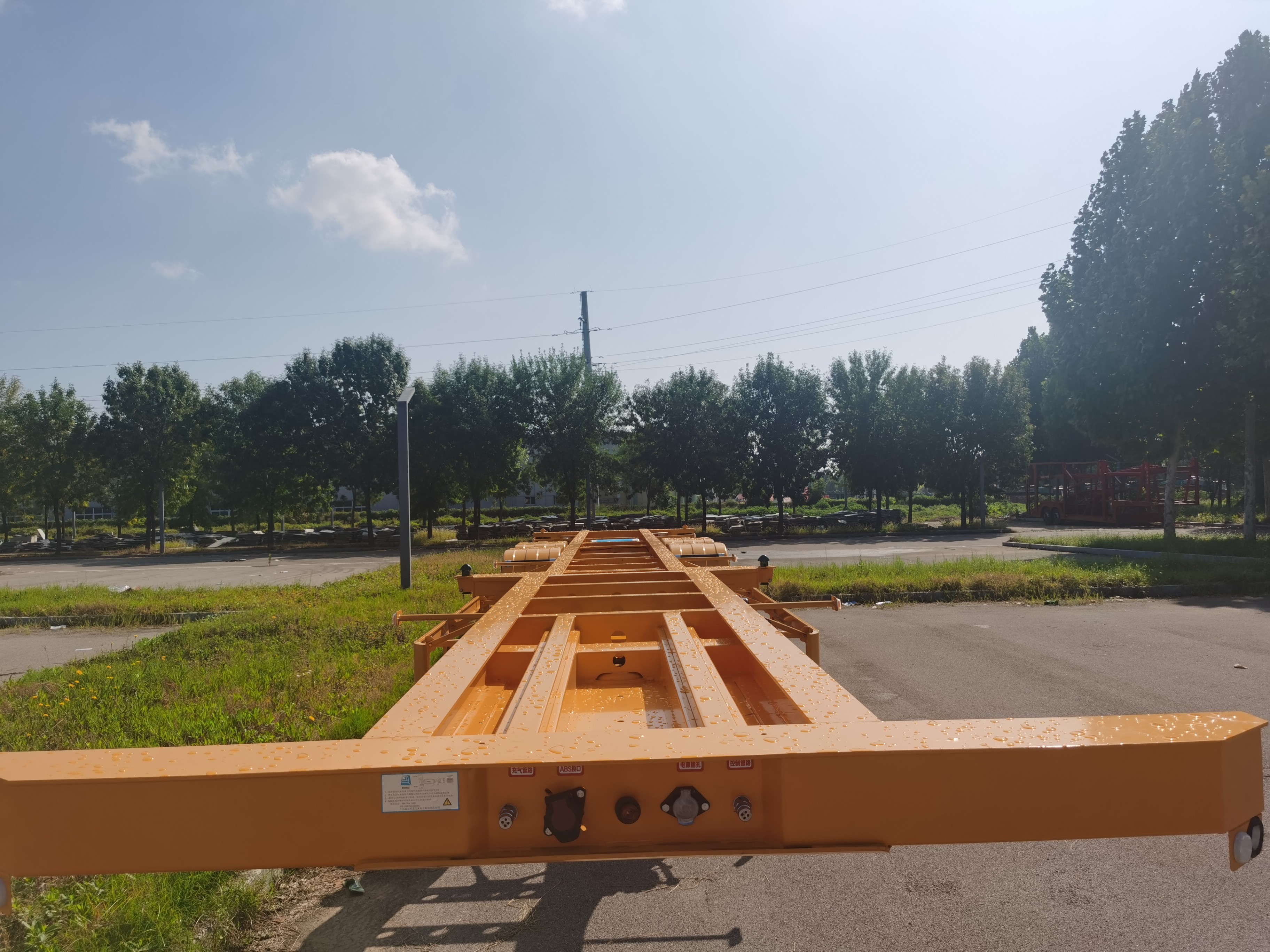 2 Axle 20ft 40ft Skeleton Trailer Container Skeletal Trailer Transporter