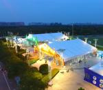Clear Span Custom Party Tents , 40m Beer Festival Tent Glass Wing Door