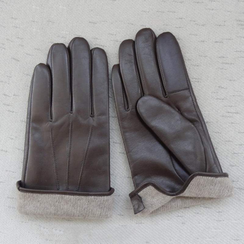 New design leather touch screen gloves