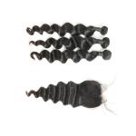 Heathly Indian Human Hair Bundles Loose Wave , 100 Indian Human Hair Weave