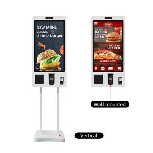 Quality White 24&quot; Hotel Self Service Kiosk 350 Nits Hospitality Kiosks wholesale