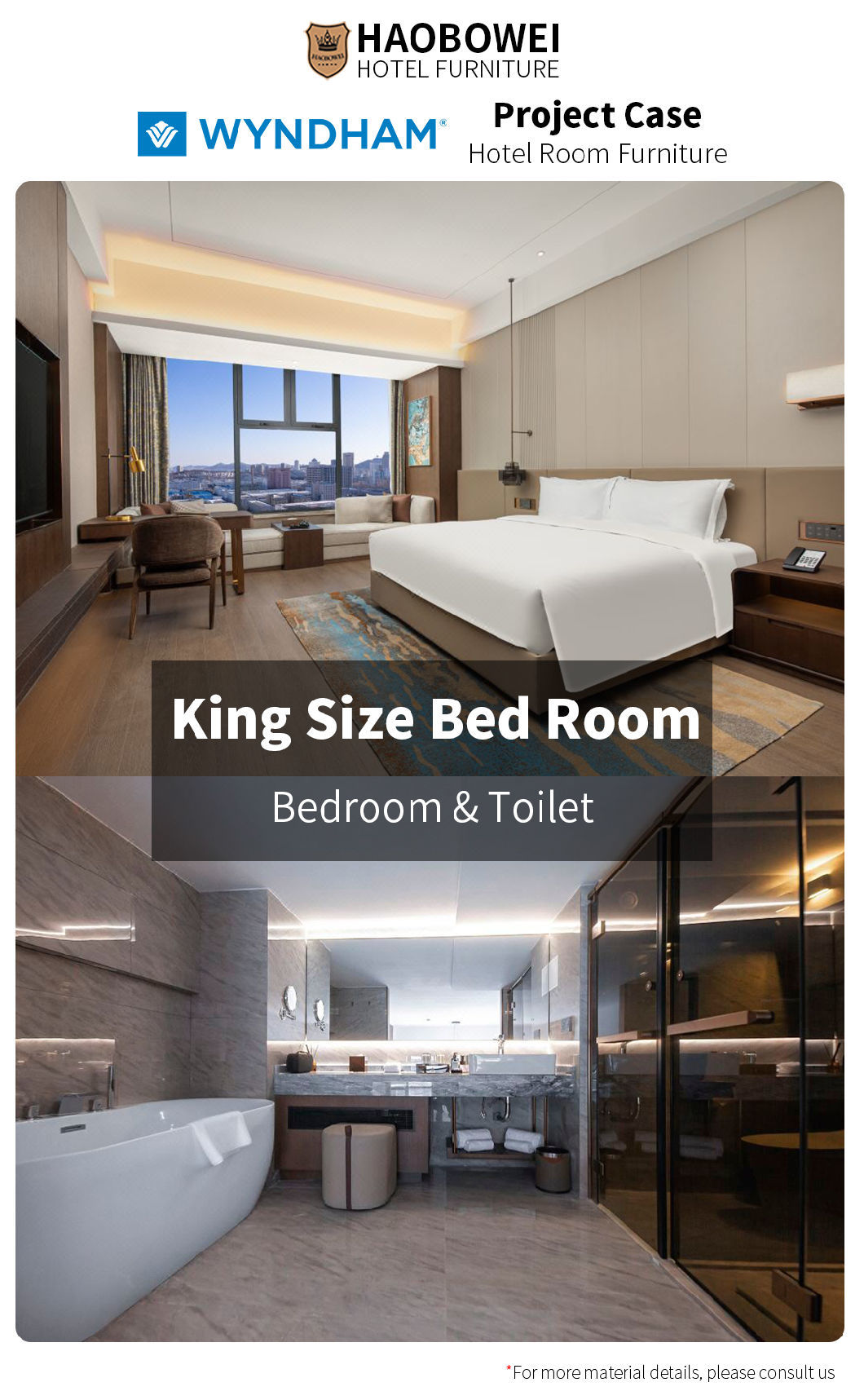 Furniture Foshan Double Bedroom Set Headboard Business Resort Custom Five Star Hotel