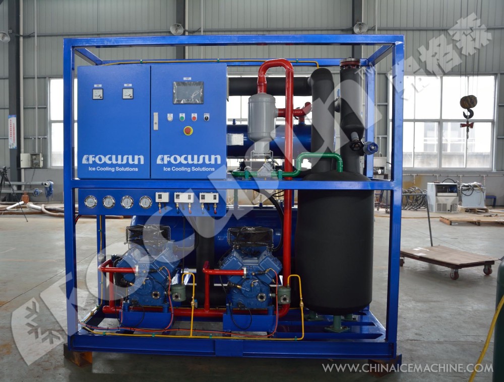 40ft Containerized 20TPD Block Ice Machine with 2.7kw 124.3kw Power 11800*2300*1900mm