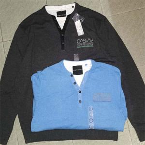 Quality 100% Cotton V Neck Sweatshirt Mens Two Color Sample Free wholesale