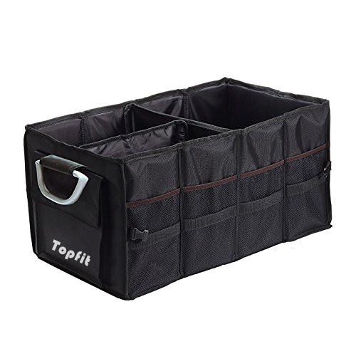 Topfit Folding Trunk Organizer Box, Durable Collapsible Cargo Storage For Car,