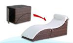 Adjustable Resin Wicker Lounge Chair Set , Beach Chaise Lounge