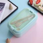 800ml Student Wheat Straw Lunch Box Sealed Single Layer