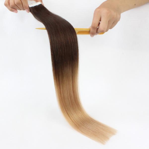 wholesale customized 100% remy european human hair ombre seamless tape hair