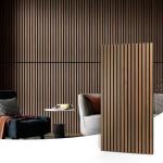 3 Sided Veneer Luxury Wood Akupanel Sound Proof Wood Slat Acoustic Wall Panels