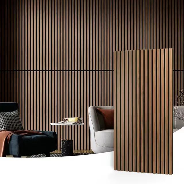 300 X 600 Mm Wood Acoustic Panels Oak Soundproof Wall Panels Interior Decoration For Home Office
