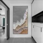 LANDSCAPE Canvas Oil and Canvas Handmade Painted Oil Painting Relief Wall