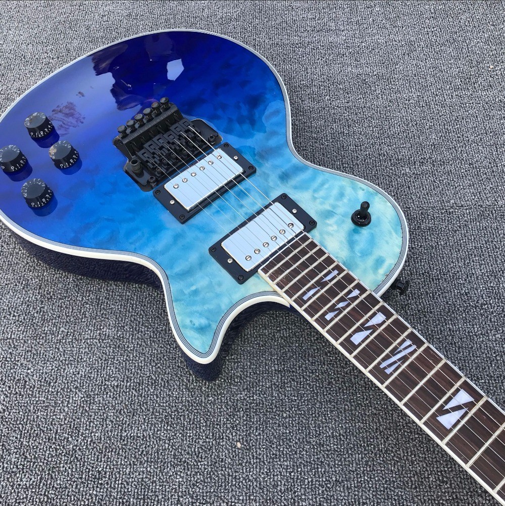 2017 line up custom New CUSTOM SHOP LP blue electric guitar, Rosewood fingerboard