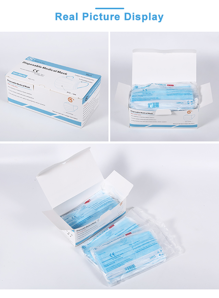 In Stock China Facemask 3 Ply Earloop Masque Doctor Disposable Medical Face Mask