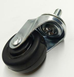 Quality small caster wheels threaded stem soft rubber castors 2 inch wholesale