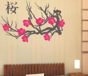 Quality Personalised Wall Flower Stickers G132 / Design Wall Sticker wholesale