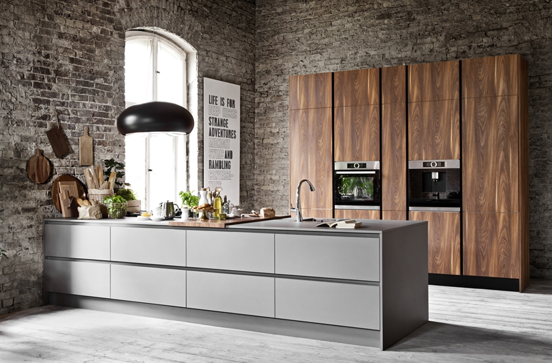 Affordable Wooden Cabinets Kitchen Cabinet Luxury with Veneer and Lacquer Finish