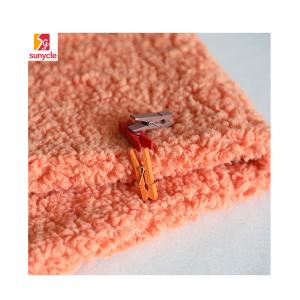 Quality Handbag Soft Sherpa Sheepskin Fabric Plain 288F 350gsm wholesale