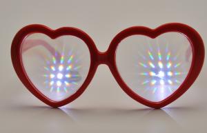 Quality Heart Frame Clear Diffraction Glasses Red Heart Frame For Party Wedding Music Festival Use wholesale