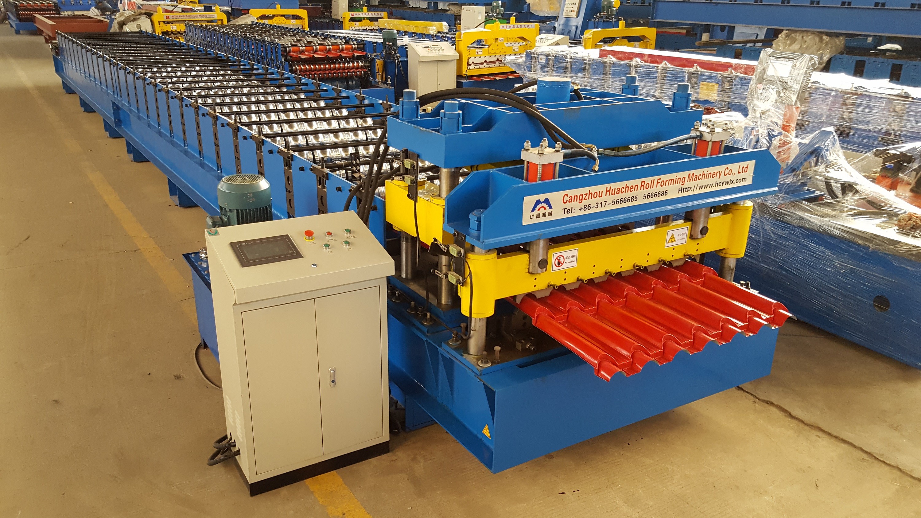 Steel Step Tile Making Machinery / Glazed Tile Cold Rolled Forming Machine
