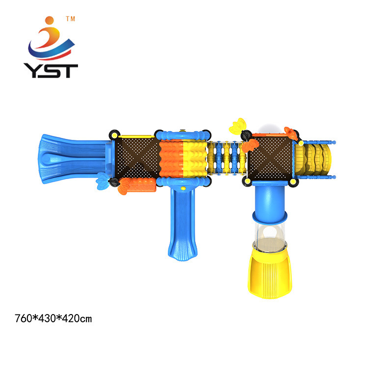 Anti Aging Play Structure Slide Rubber Coated Or Powder Coating Decks