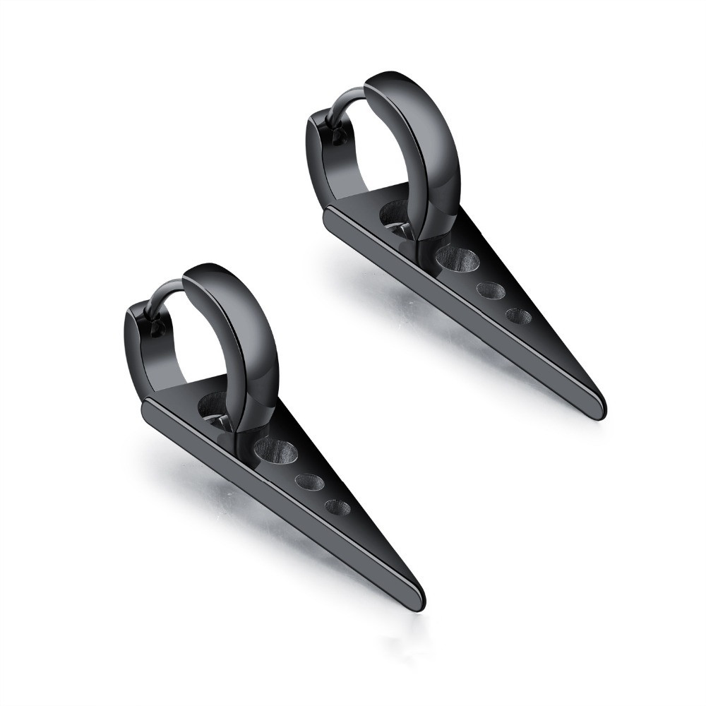 Newest Men's Fashion Jewelry Stainless Steel Triangle Hoop Earring