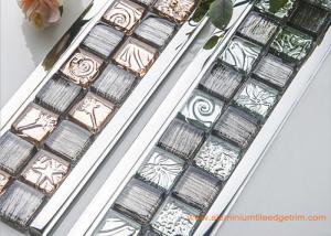 Quality High End Luxury Aluminium Mosaic Tile Trim Profile Setting Glass wholesale