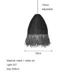 Retro Wabi Sabi Rattan Pendant Light B&B Restaurant Bar Cafe Dining Room Decor