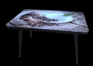 China Metal Leg Rectangle 21kgs 0.1m3 Modern Glass Top Dining Table on sale