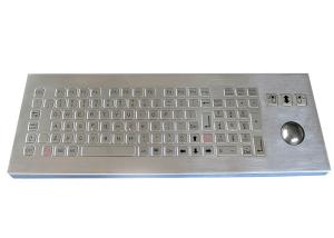 Quality Waterproof Desktop Metal Industrial Keyboard With Trackball 800DPI 101 Keys wholesale