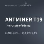 BTC Asic Miner Machine 3150W Bitmain Antminer T19 84th S