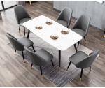 High Back Leather Dining Room Custom Made Furniture With Metal Legs Custom