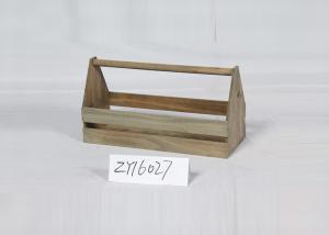 Quality Antique Household Food One Piece Wooden Crate Basket wholesale