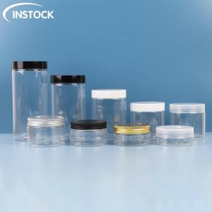 Quality 4oz 8oz PET Round Plastic Bottle For Food Storage And Cosmetic Cream wholesale