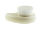 White Plastic Handle Facial Cleaning Brush With Soft Nylon Hair