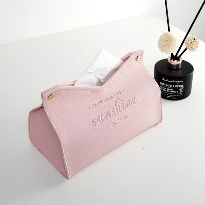 Retro Car Design Leather Square Tissue Box Holder for Reusable Toilet Paper and Decor