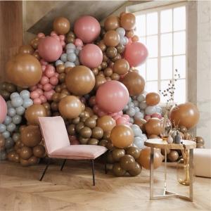 Quality 30pcs 5''10''12'' Balloon Arch Coffee Brown Skin Gray latex Balloons birthday Decoration wedding baby shower Supplies wholesale