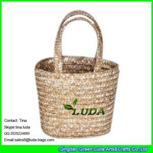Quality LUDA natural small tote bag promotion cosmetic wheat straw bags wholesale