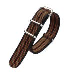 26mm Stripe Nylon Strap Watch Bands Colorful Polished Buckle